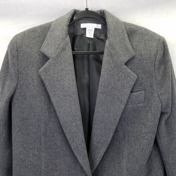 The Limited Pea Coat Women's M Wool Cashmere Gray Lined Classic Career Overcoat - Picture 7 of 15